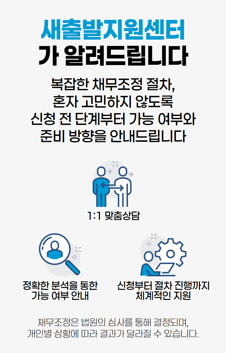 새출발지원센터가 알려드립니다